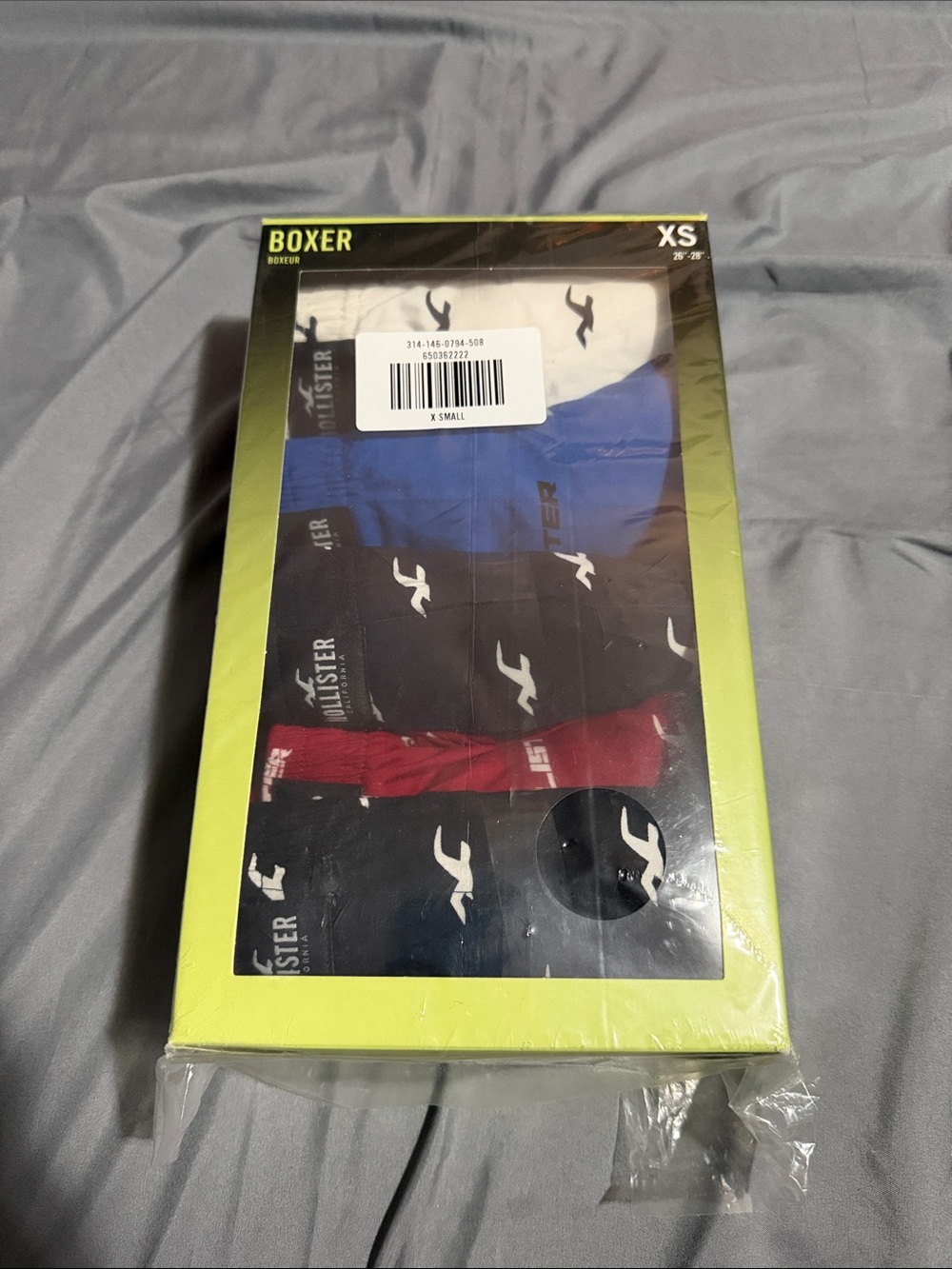 Hollister Men’s Boxer Briefs Pack – White, Blue, Black, Red